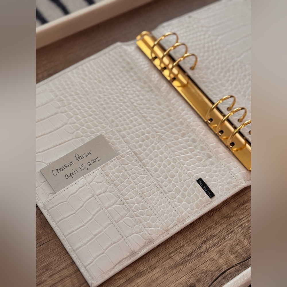 Van Der Spek Custom A5 Planner | Croc Embossed Leather | 35mm Rings